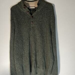 GH BASS & CO MEN'S  Heavy FLEECE PULLOVER SWEATER SZ L